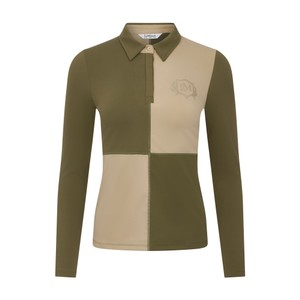 LeMieux LeMieux Harlequine Rugby Shirt Base Layer in Willow/Pear
