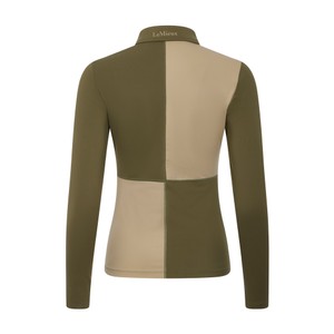 LeMieux LeMieux Harlequine Rugby Shirt Base Layer in Willow/Pear