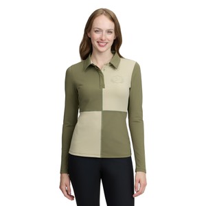 LeMieux LeMieux Harlequine Rugby Shirt Base Layer in Willow/Pear