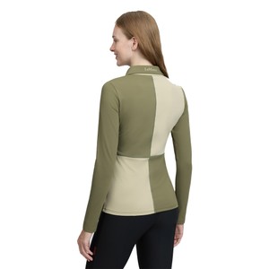 LeMieux LeMieux Harlequine Rugby Shirt Base Layer in Willow/Pear