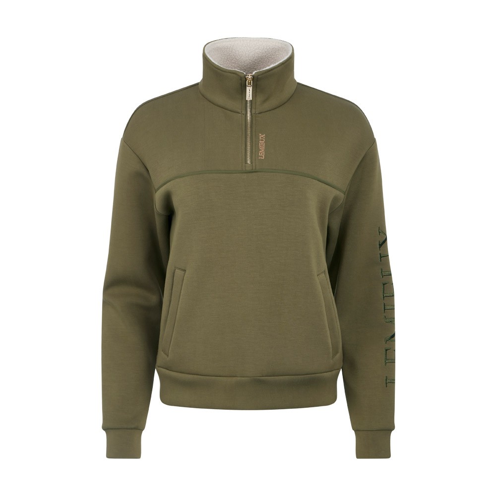 LeMieux LeMieux Scarlet Quarter Zip Sweat in Willow Green