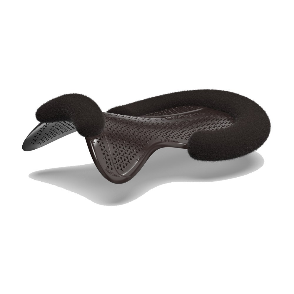 LeMieux Gel Tek Shaped Vegan Wool Half Pad Brown