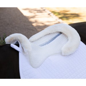 LeMieux LeMieux Gel Tek Shaped Vegan Wool Half Pad in Natural