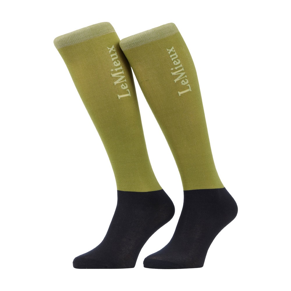LeMieux Competition Riding Sock (2 Pack) Green