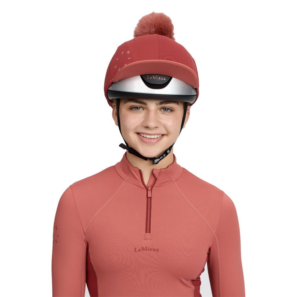 LeMieux Classique Pom Hat Silk Red