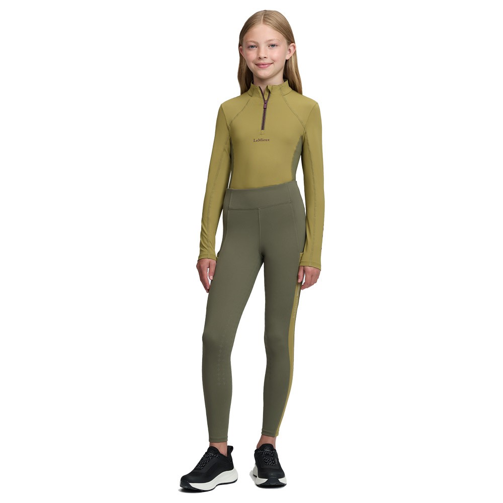 LeMieux Young Rider Orla Riding Tights Green