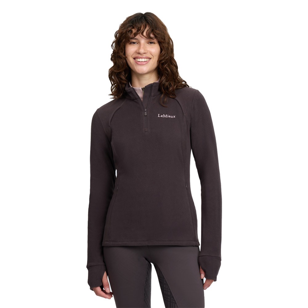 LeMieux Frances Quarter Zip Fleece Top Brown