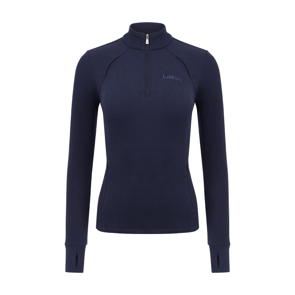 LeMieux LeMieux Frances Quarter Zip Fleece Top in Navy