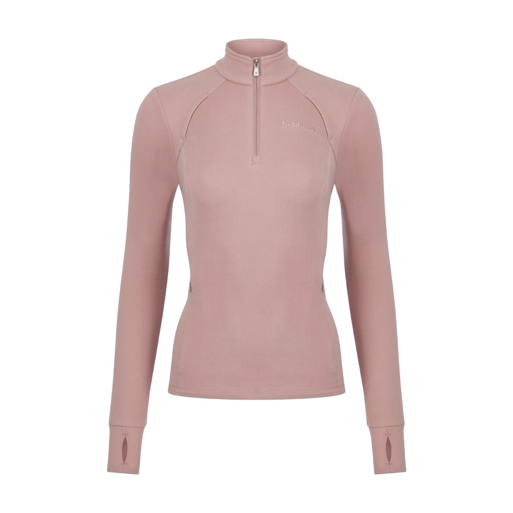 LeMieux LeMieux Frances Quarter Zip Fleece Top in Wild Rose