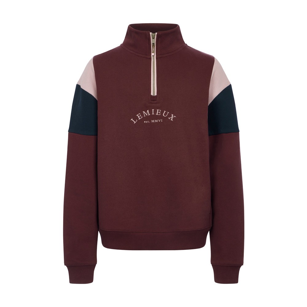 LeMieux LeMieux Young Rider Viola Quarter Zip Sweat in Bramble