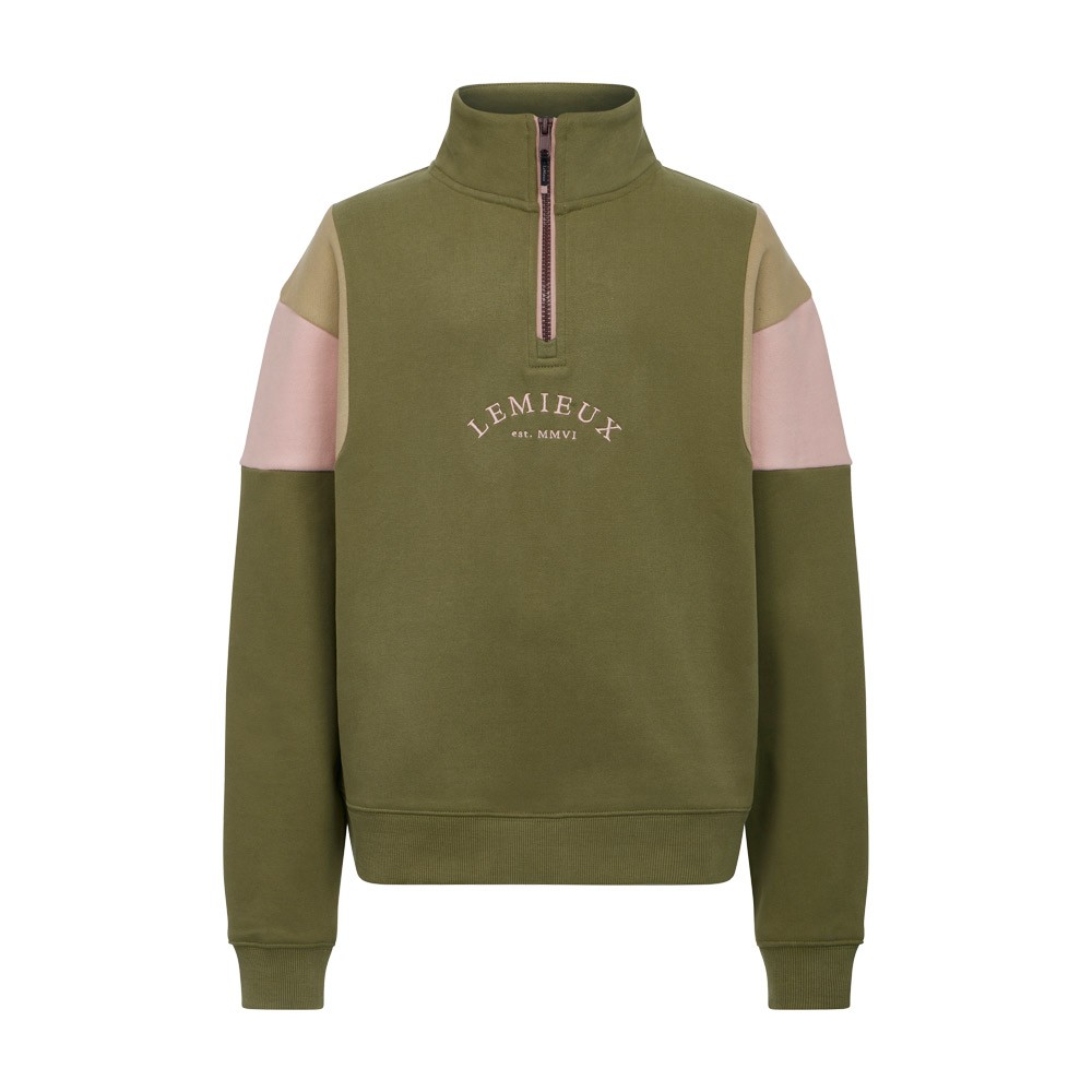 LeMieux LeMieux Young Rider Viola Quarter Zip Sweat in Willow Green
