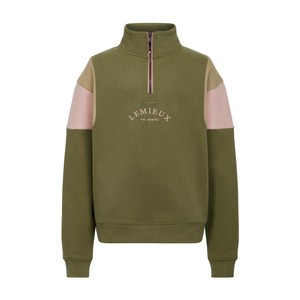 LeMieux LeMieux Young Rider Viola Quarter Zip Sweat in Willow Green