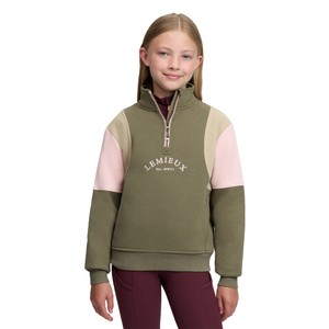 LeMieux LeMieux Young Rider Viola Quarter Zip Sweat in Willow Green