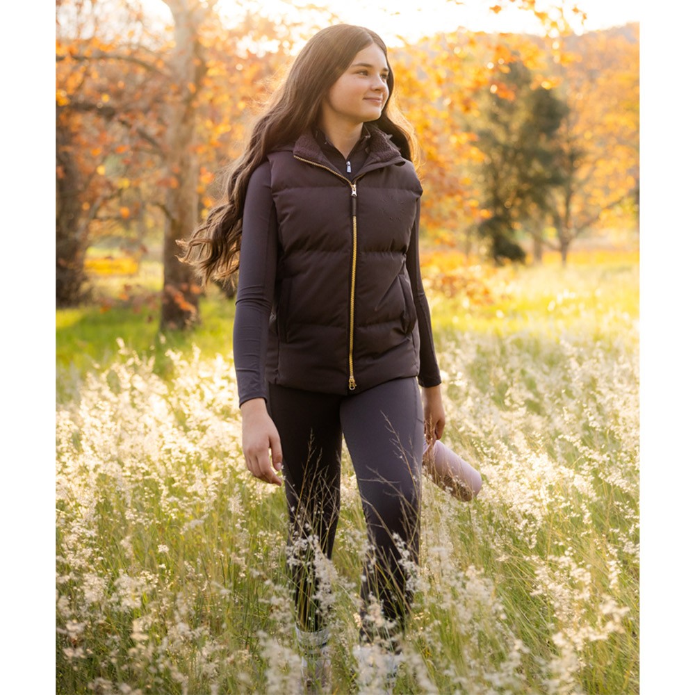LeMieux Young Rider Joey Hooded Gilet Brown