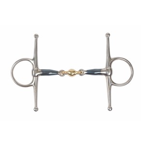 Shires Shires Blue Sweet Iron Full Cheek with Lozenge in Stainless Steel