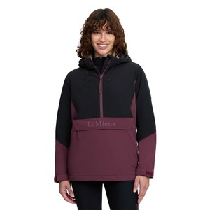 LeMieux LeMieux Phoebe Half Zip Waterproof Anorak in Black/Bramble