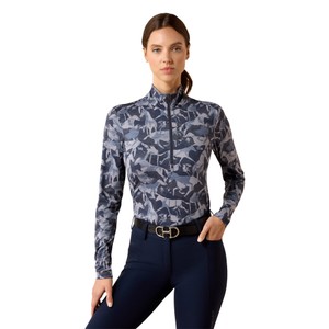 Ariat Ariat Lunaveil 1/2 Zip Baselayer in Polar Coincide Print