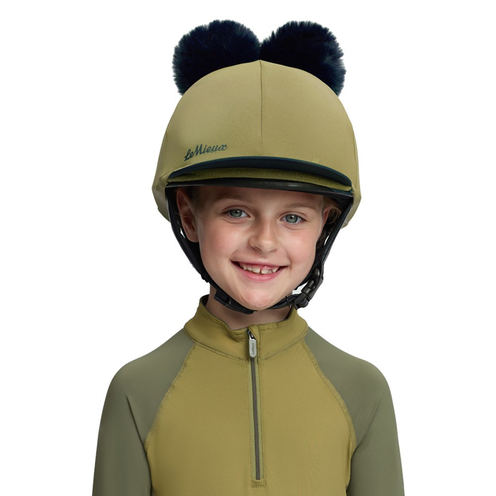LeMieux Mini Double Pom Hat Silk Green