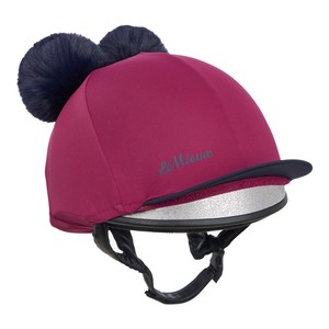 LeMieux LeMieux Mini Double Pom Hat Silk in Blackberry
