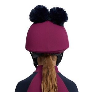 LeMieux LeMieux Mini Double Pom Hat Silk in Blackberry