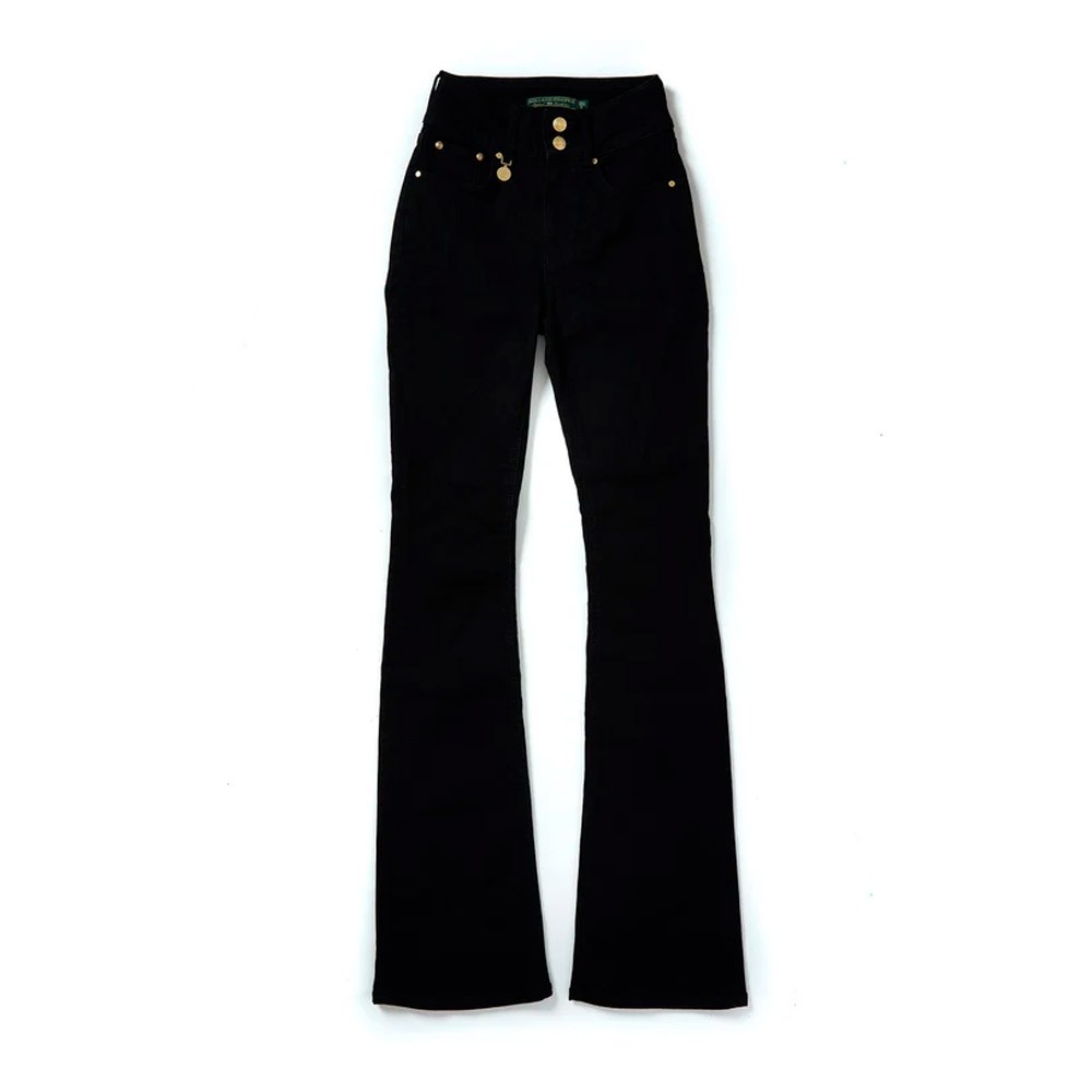 Holland Cooper High Rise Flared Jean Black