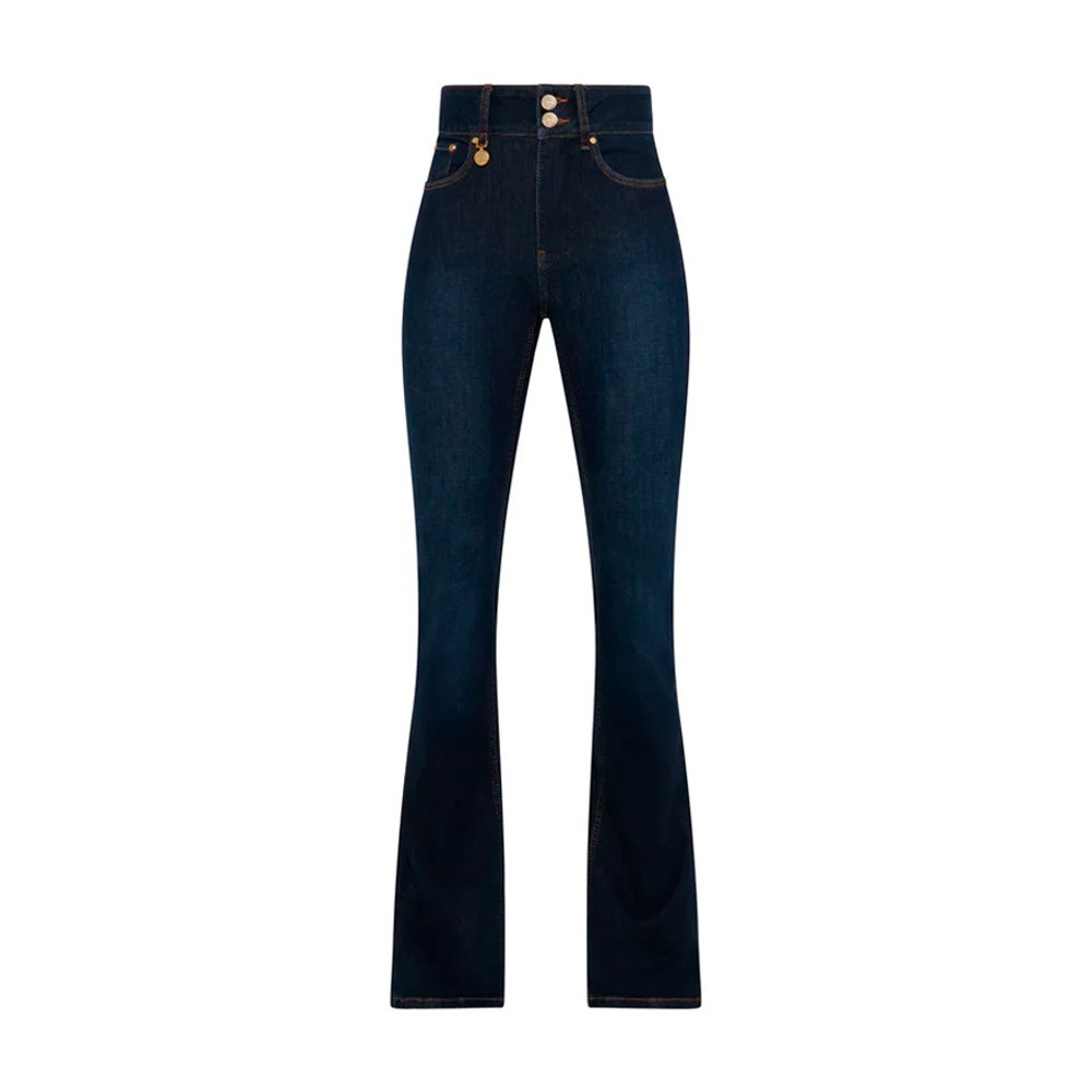 Holland Cooper High Rise Flared Jean Blue