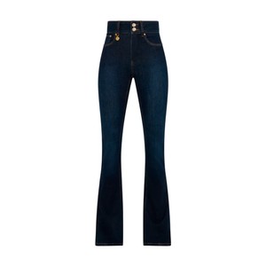 Holland Cooper Holland Cooper High Rise Flared Jean in Deep Indigo
