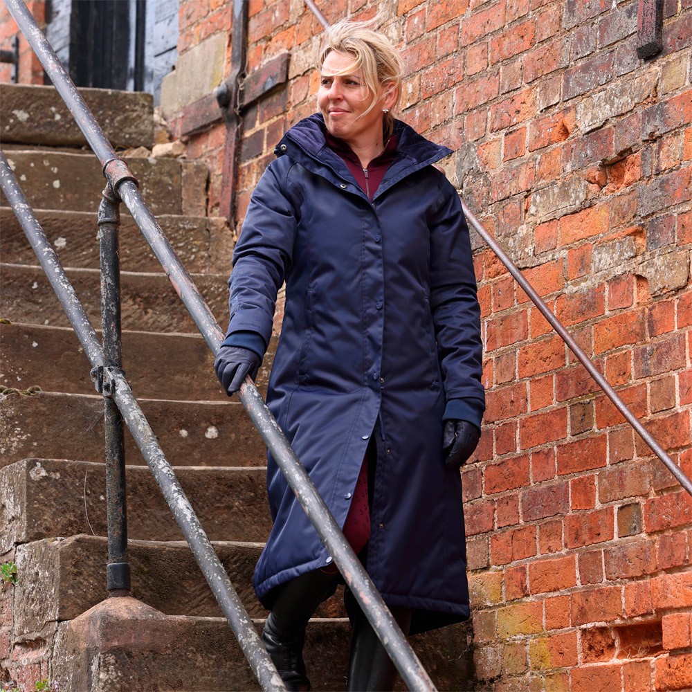Shires Aubrion Eltar Long Waterproof Coat Navy