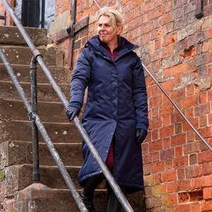 Shires Shires Aubrion Eltar Long Waterproof Coat in Navy