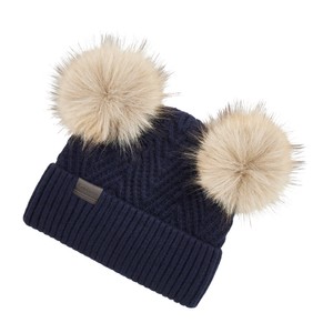 LeMieux LeMieux Mini Double Pom Beanie in Navy