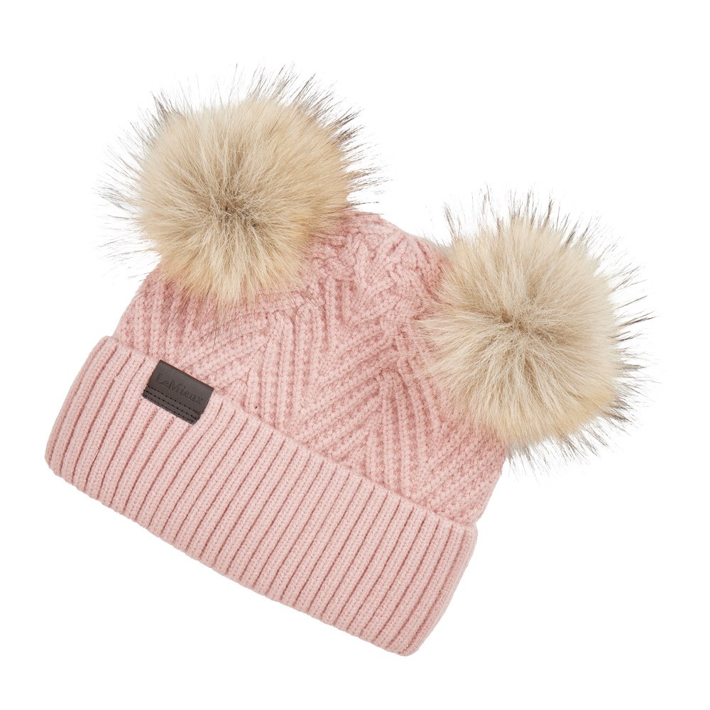 LeMieux Mini Double Pom Beanie Pink