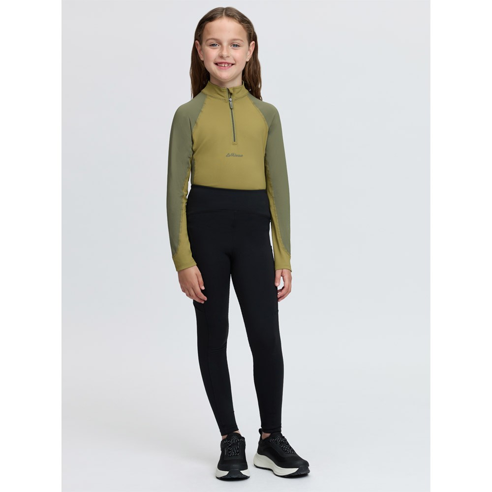 LeMieux Mini Nora Brushed Pull On Riding Tights Black