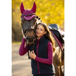 LeMieux LeMieux Young Rider Trinity Teddy Gilet in Navy