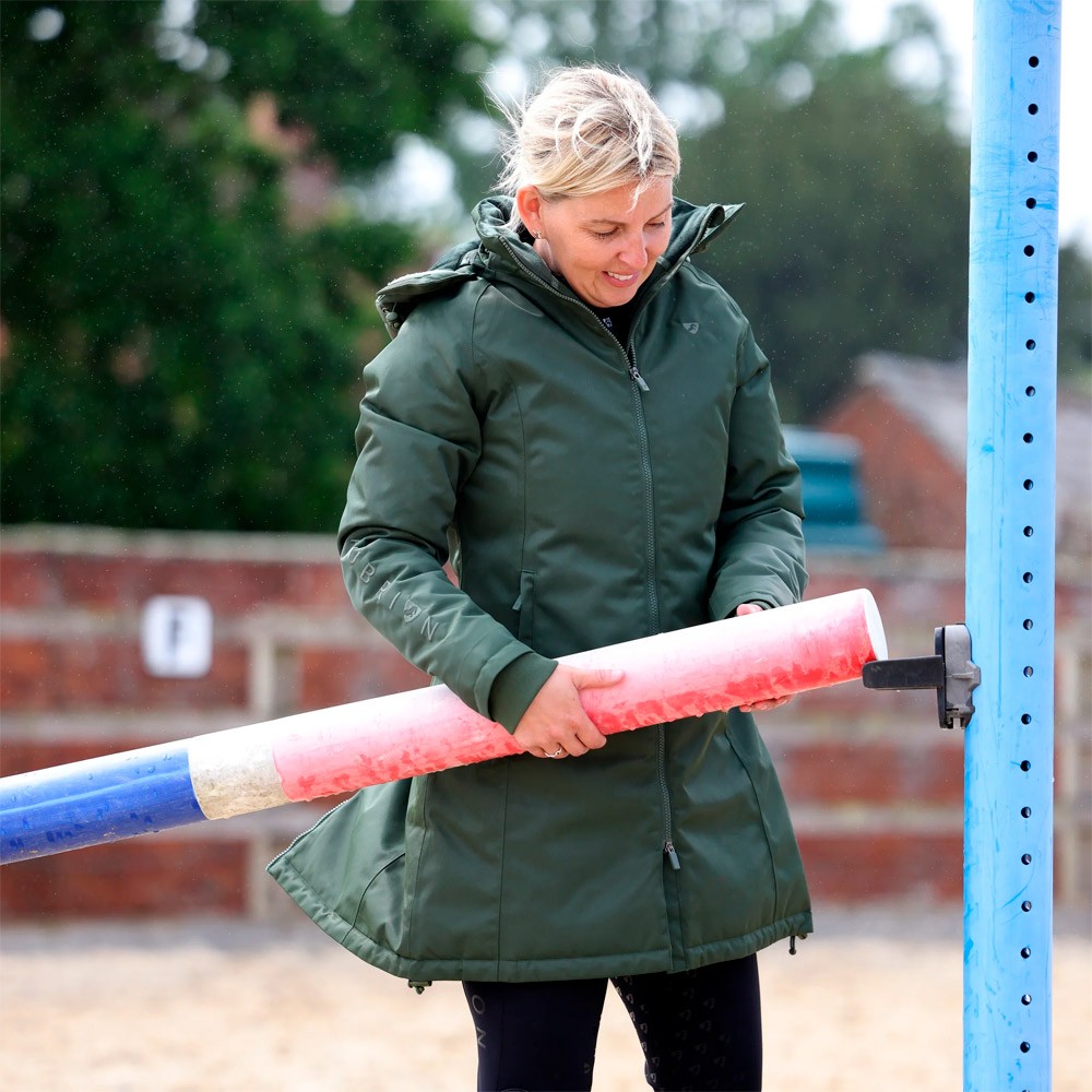 Shires Aubrion Eltar Mid Length Waterproof Coat Green
