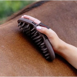 LeMieux LeMieux Flexi Massage Brush in Cranberry