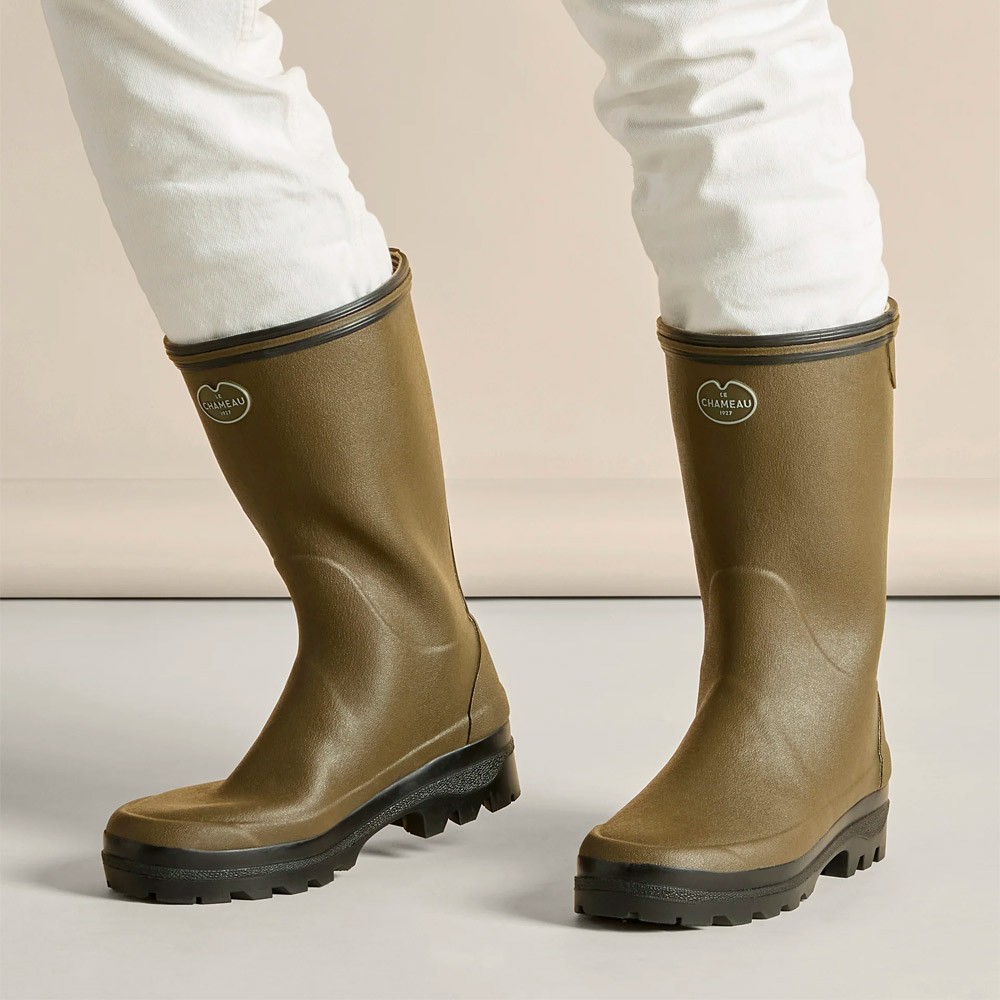 Le Chameau Giverny Jersey Lined Boots Green