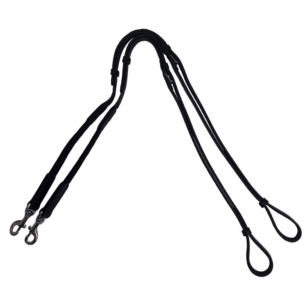 Shires Shires Velociti Gara Leather Elastic Side Reins in Black