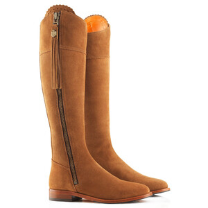 Fairfax & Favor Fairfax & Favor Sporting Fit Regina Suede Boot in Tan