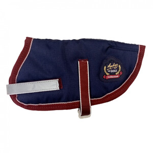 Mackey Mackey Buster Dog Coat in Navy/Burgundy
