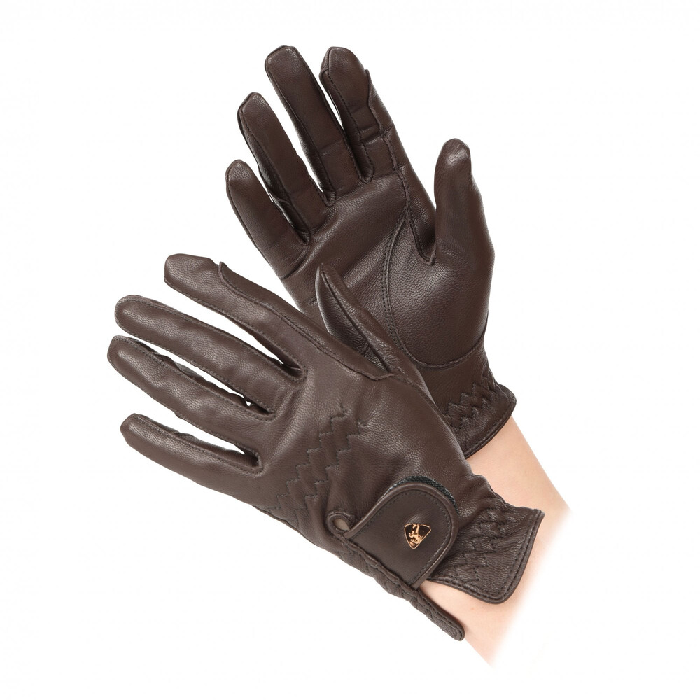 Shires Shires Aubrion Estade Leather Riding Gloves in Brown