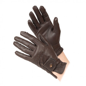 Shires Shires Aubrion Estade Leather Riding Gloves in Brown