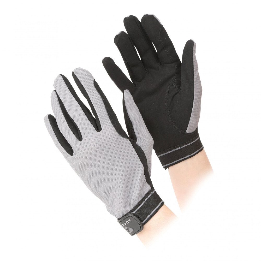 Shires Shires Aubrion Stratos Mesh Riding Gloves in Grey