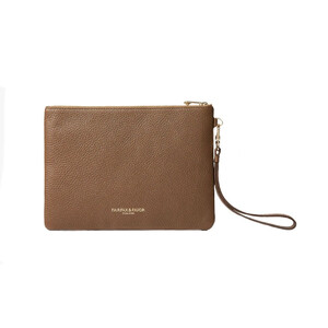 Fairfax & Favor Fairfax & Favor Highbury Suede Clutch Bag in Tan