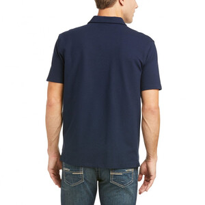Ariat Ariat Mens Medal Polo Shirt in Navy