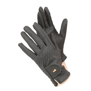 Shires Shires Childs Aubrion Estade Leather Riding Gloves in Black
