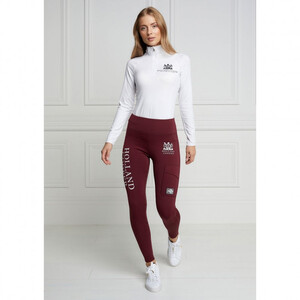 Holland Cooper Holland Cooper Thermal Legging Riding Tights in Burgundy