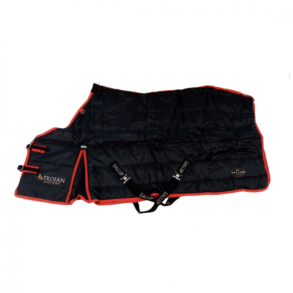 Gallop Gallop Trojan 200g Stable Rug Clearance in Black/Red