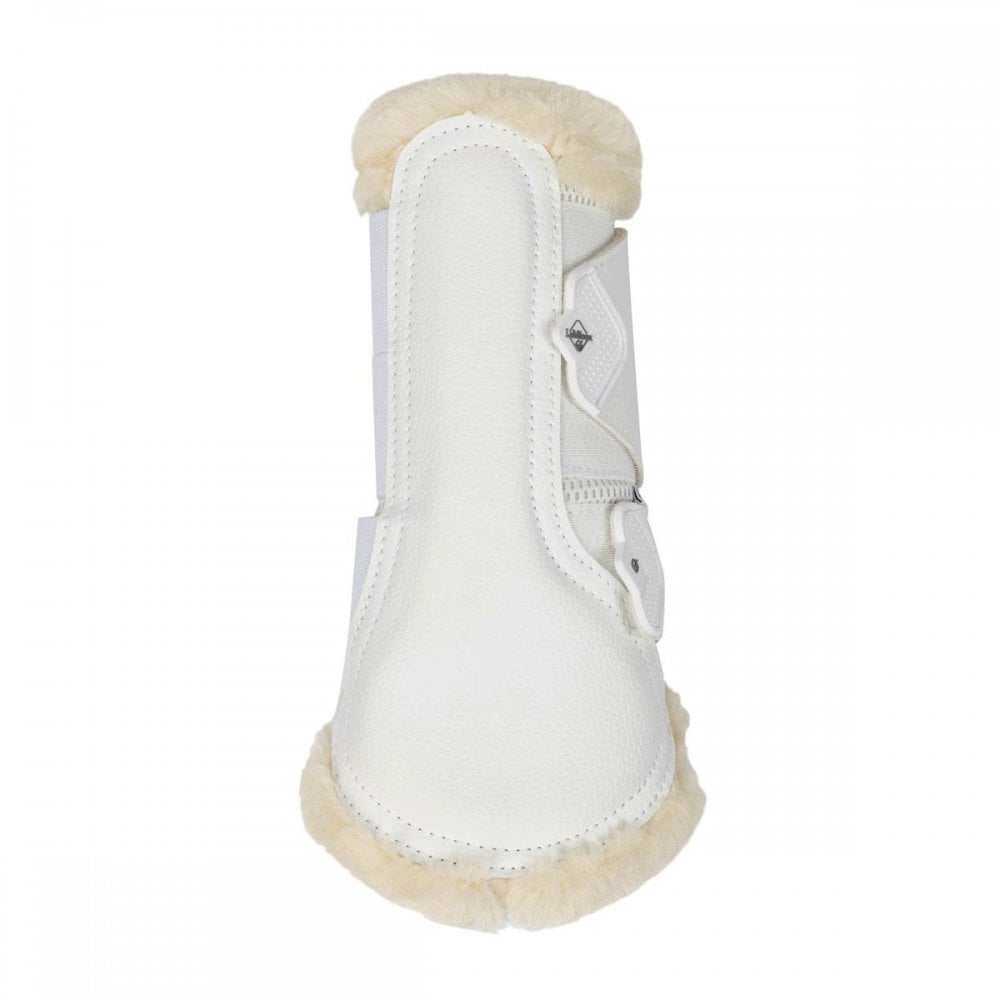 LeMieux LeMieux Fleece Edge Mesh Brushing Boots in White/Natural