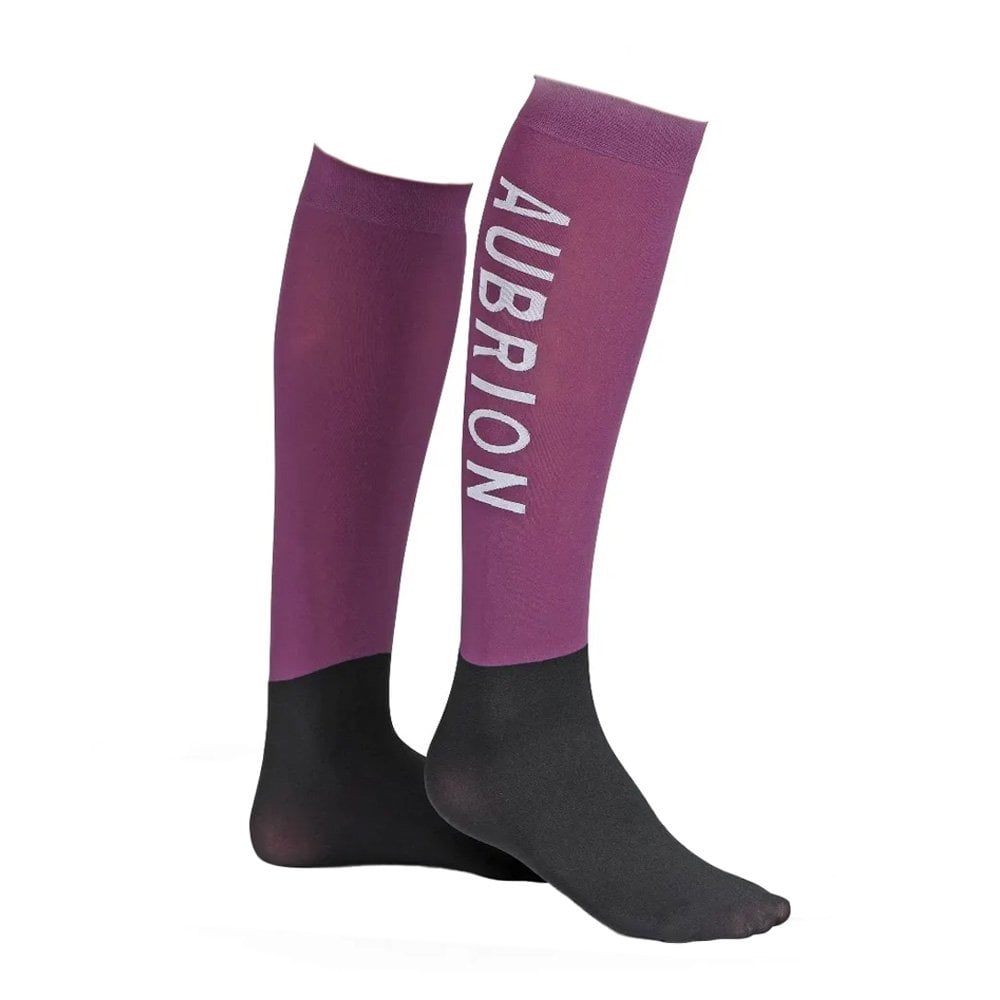 Shires Shires Aubrion Abbey Riding Socks in Plum