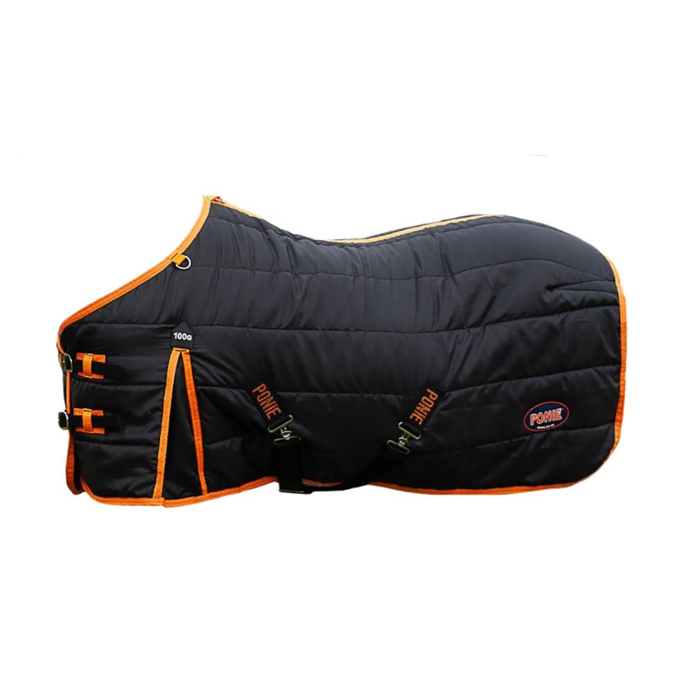 Gallop Gallop Ponie 100g Stable Rug in Black/Orange